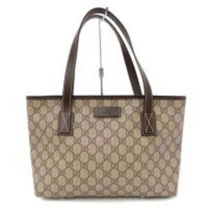 GUCCI GG Supreme Tote Bag Brown